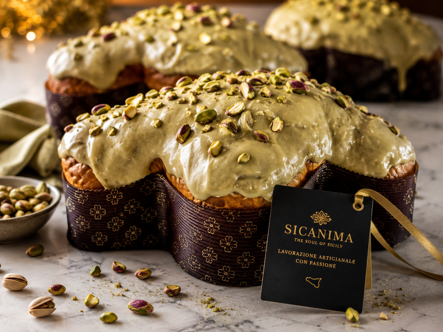 Panettone al pistacchio