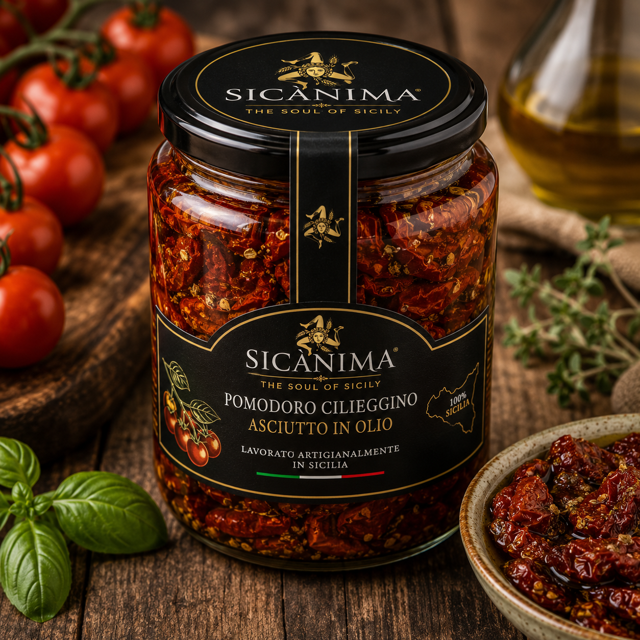 Pomodoro ciliegino asciutto in olio