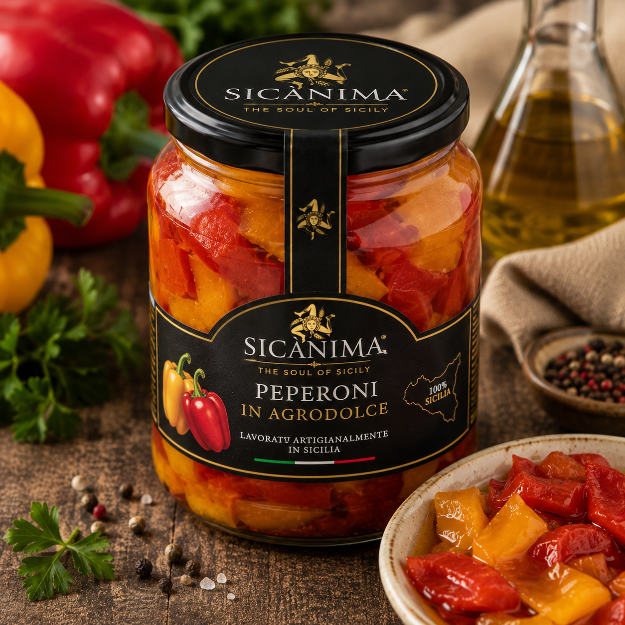 Peperoni in agrodolce